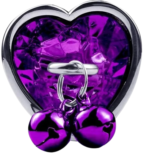 Heart Base Anal Plug With Bells