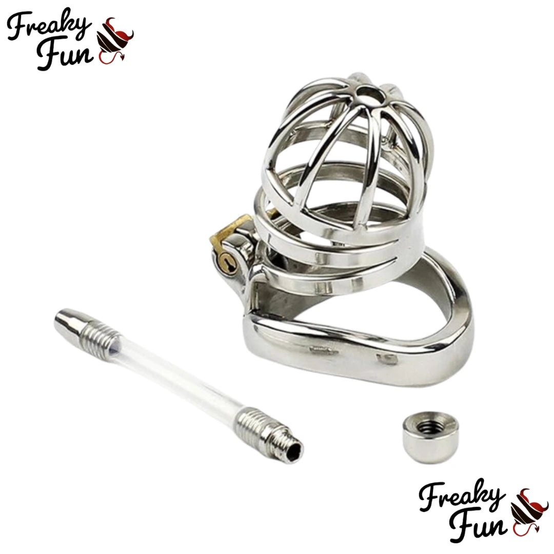 Chastity Cage With Urethral Sounding