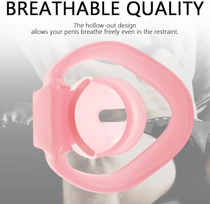 Pink Chastity Cage With Rings - Freaky Fun