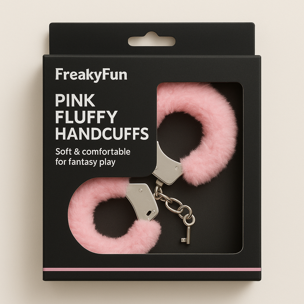Pink Fluffy Feather Handcuffs For Couples