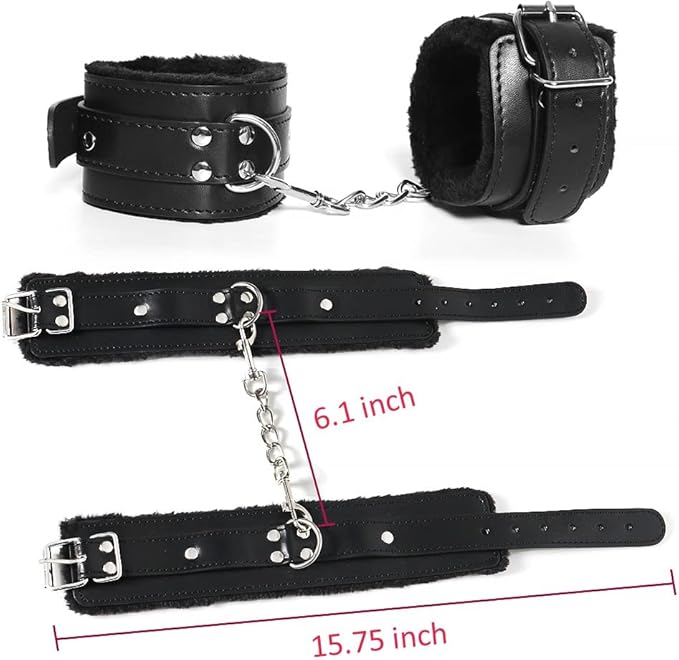 Soft Premium Black Hand Cuffs - Freaky Fun