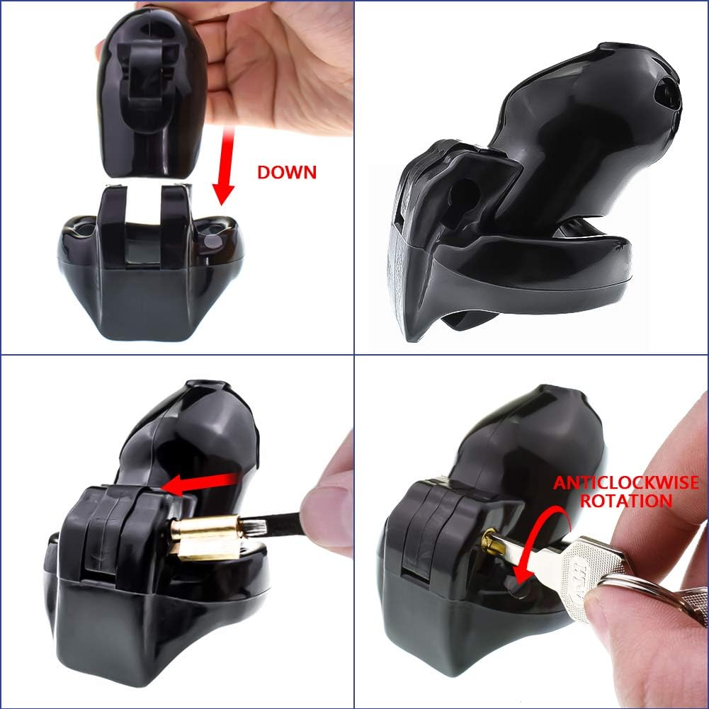 Black Medium Chastity Cage