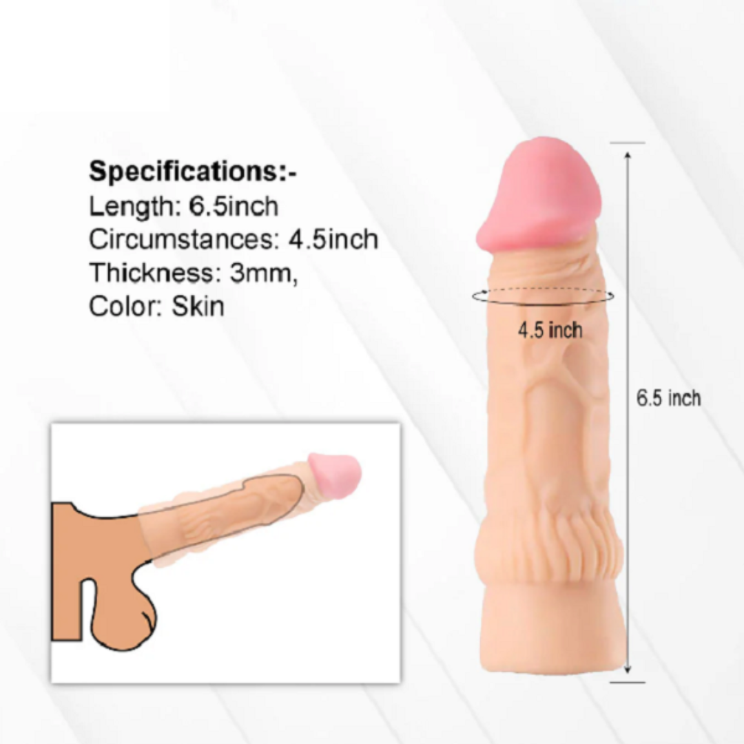 Smooth Silicon Penis Sleeve - Freaky Fun