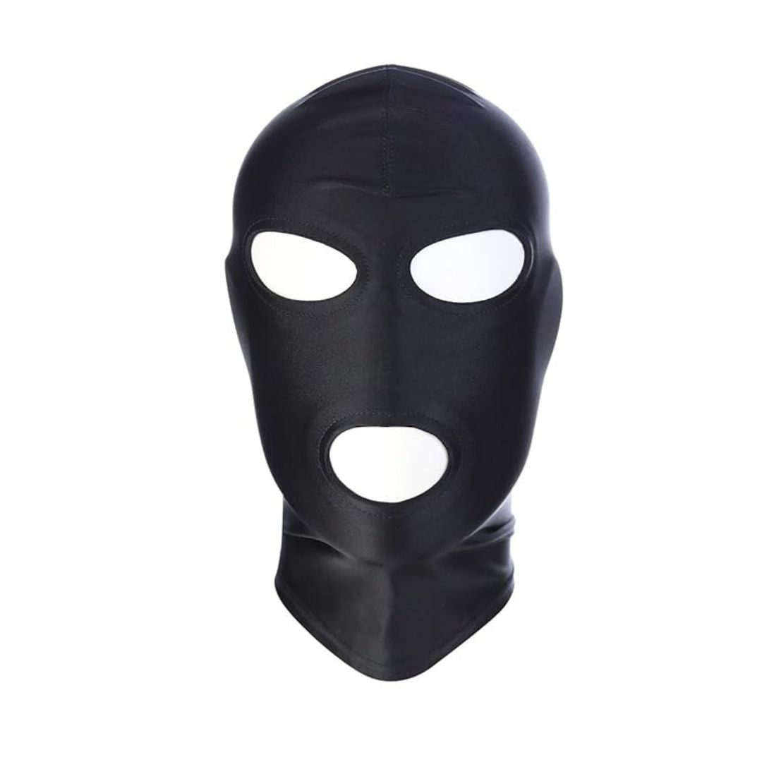BDSM Black full Face Cover Mask - Freaky Fun