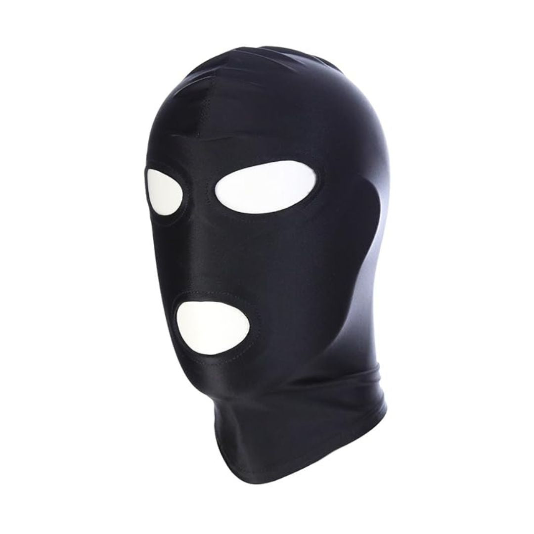 BDSM Black full Face Cover Mask - Freaky Fun
