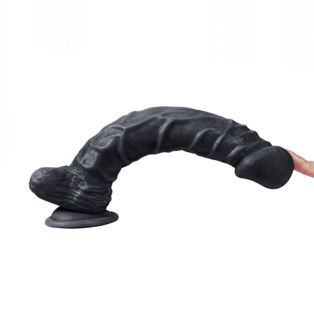 Black Big Size Huge Silicone King Kong Dildo For Women With Suction Cup - Freaky Fun