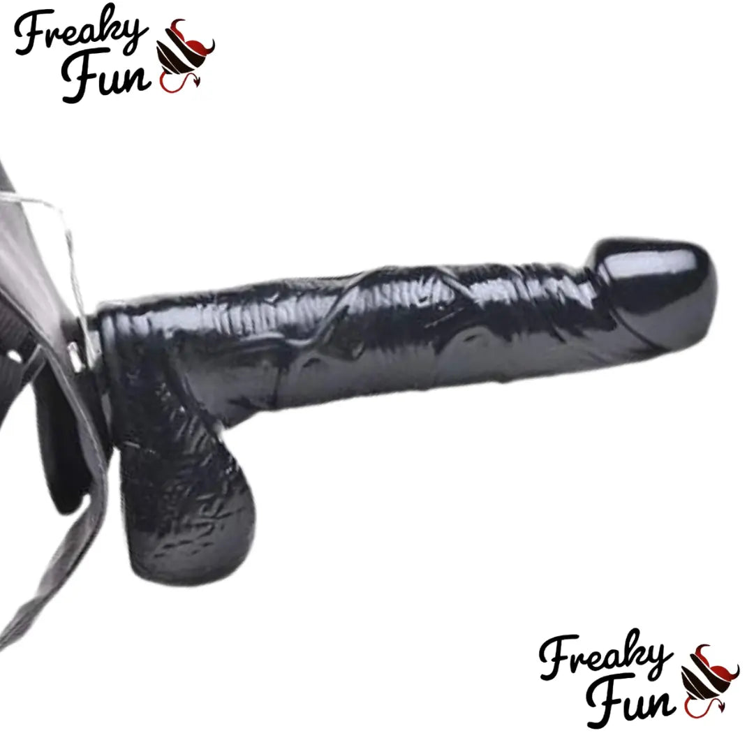 Black Hollow Strap Dildo
