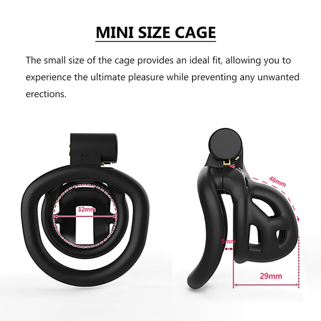 Black Mini Chastity Cage