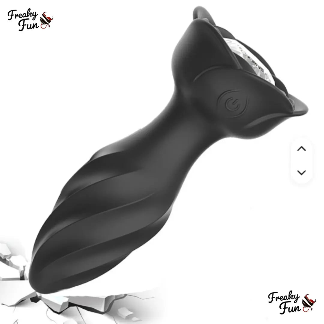 Black Rose Anal Plug with Vibration