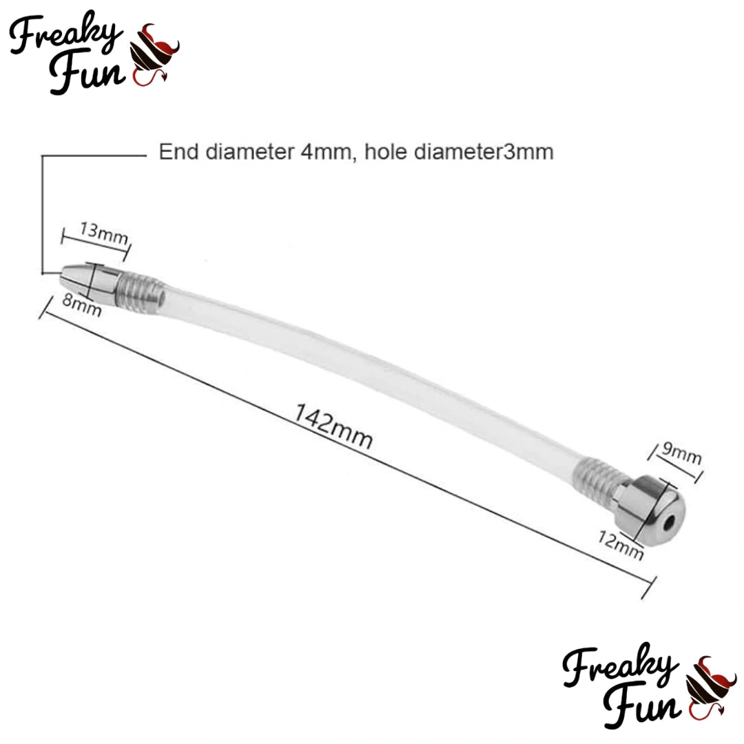 Flat Chastity Cage With Urethral Sounding