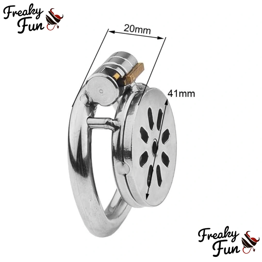Flat Chastity Cage With Urethral Sounding