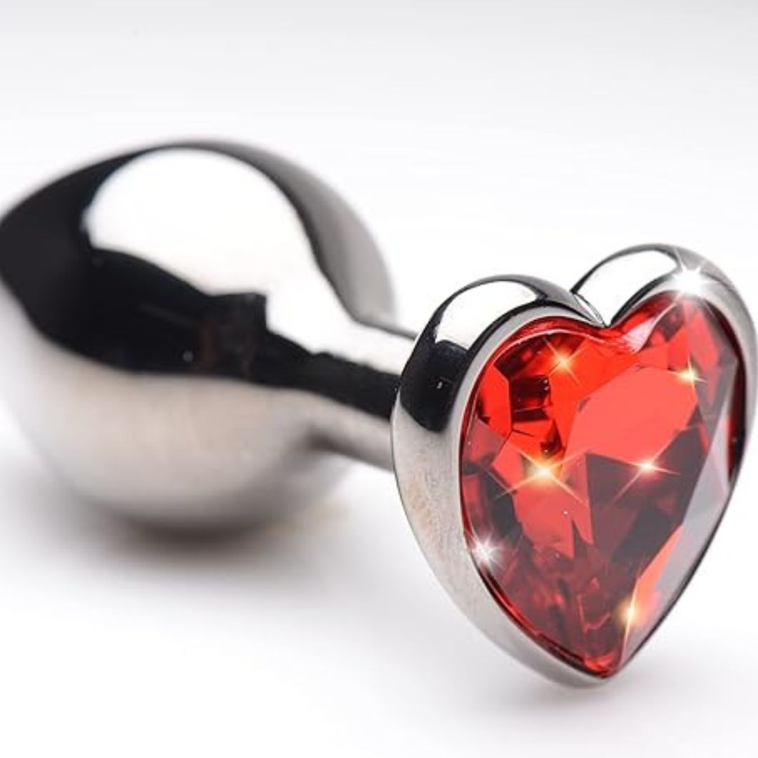 Heart Base Stainless Steel Anal Plug - Freaky Fun