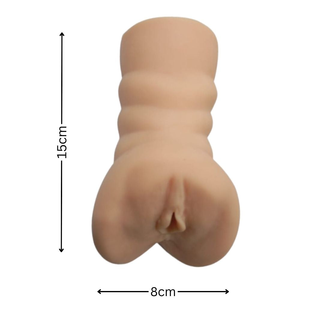 Silicon masturbator with pussy and anal hole