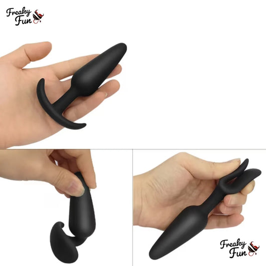Set of three Black Soft Anal Plugs