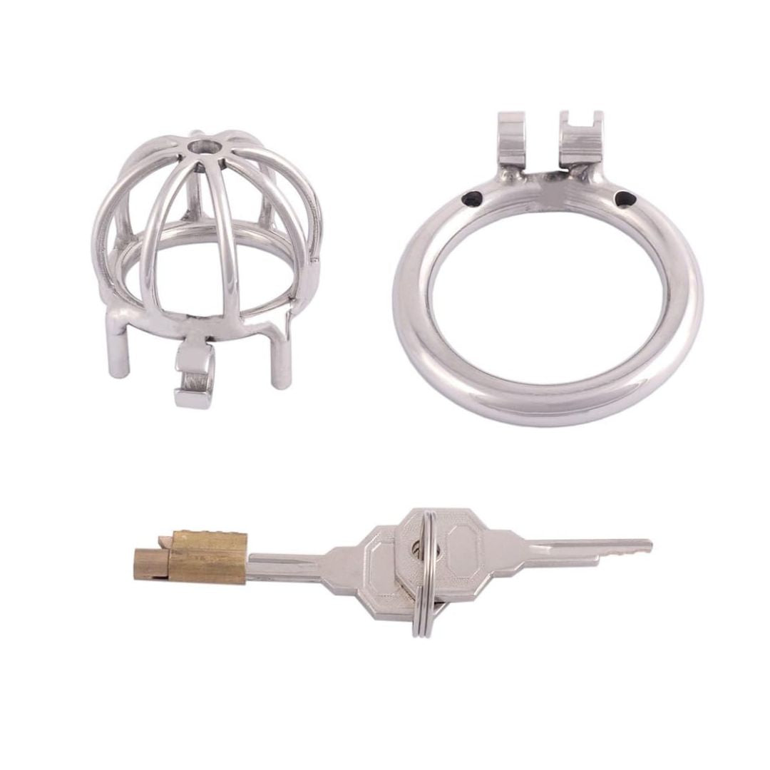 Small size stainless steel chastity cage