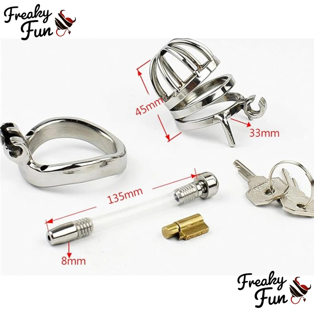 Chastity Cage With Urethral Sounding