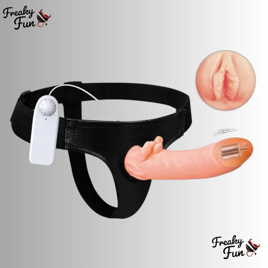 Ultra Soft Hollow-Strap on Dildo with Pussy