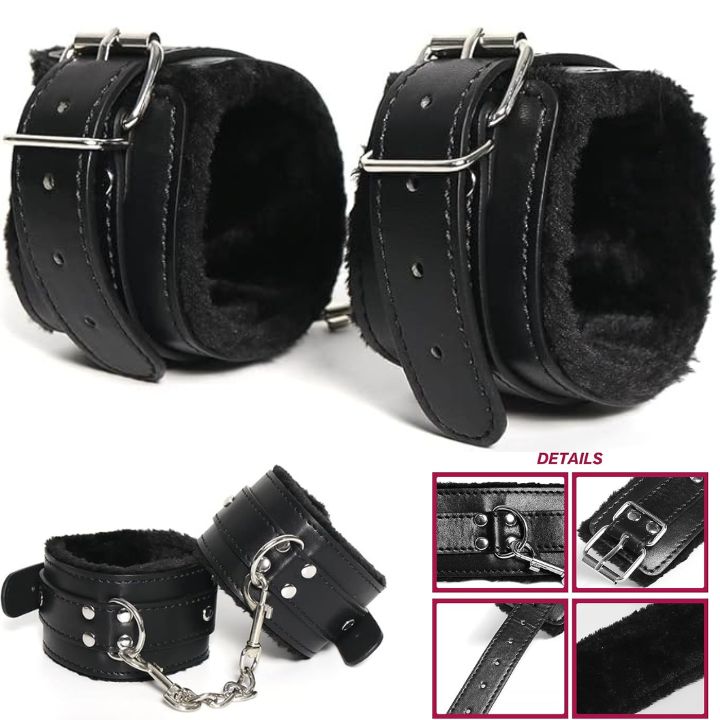 Soft Premium Black Hand Cuffs - Freaky Fun