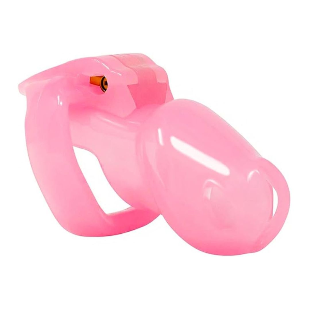 Pink Chastity Cage With Rings - Freaky Fun