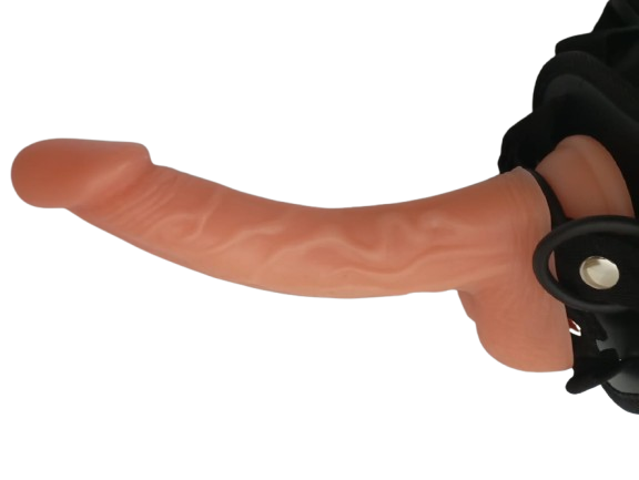 Premium Curved Silicon Strap-On Dildo With Suction Cup. - Freaky Fun