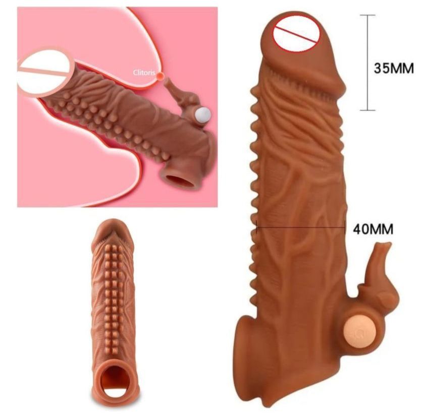 Studman 777 Vibrating Penis Sleeve with Testical Holder - Freaky Fun