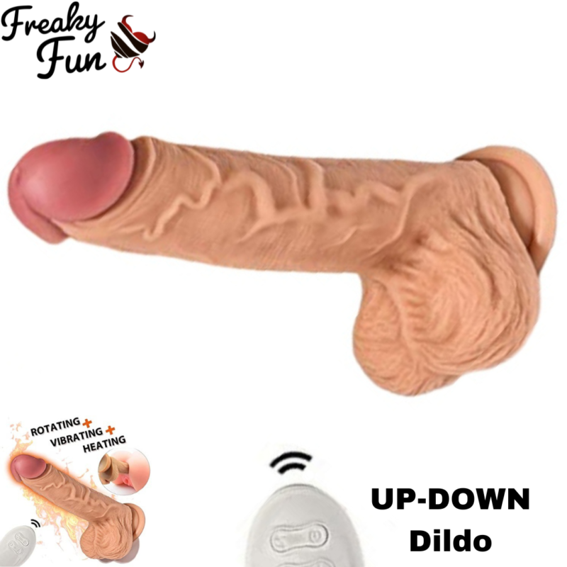 UP-Down Dildo With Vibrations and Suction Cup